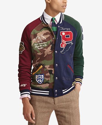 Polo ralph lauren outlet patchwork baseball jacket