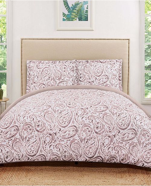 Truly Soft Watercolor Paisley Twin Extra Long Duvet Set Reviews