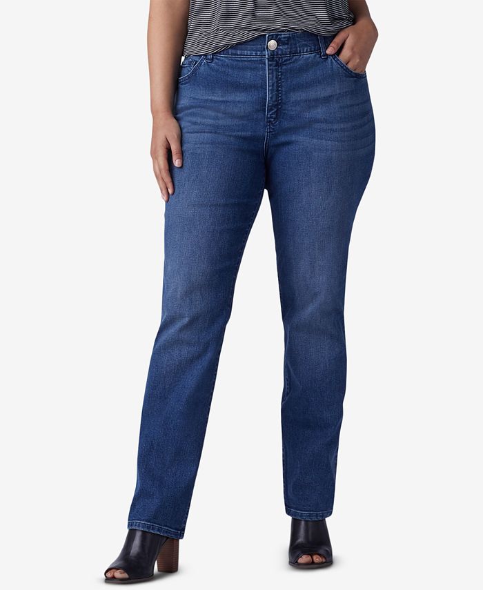 Lee Platinum Plus & Petite Plus Size Straight-Leg Jeans - Macy's