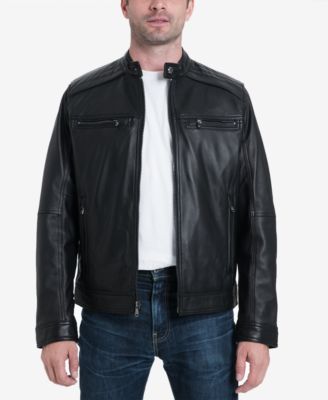 michael kors leather jacket men