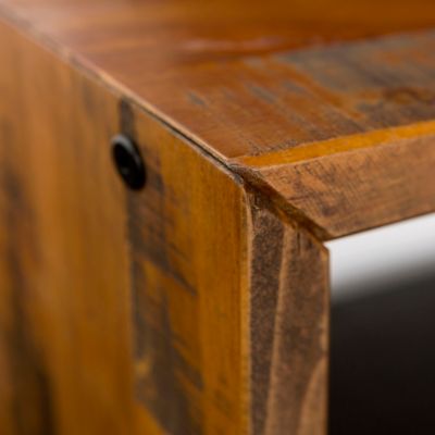 58" Solid Rustic Reclaimed Wood Entry Bench - Amber