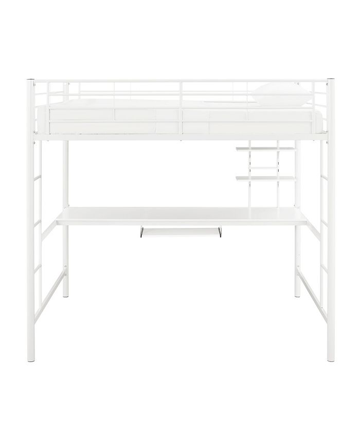 Walker edison premium metal full outlet size loft bed