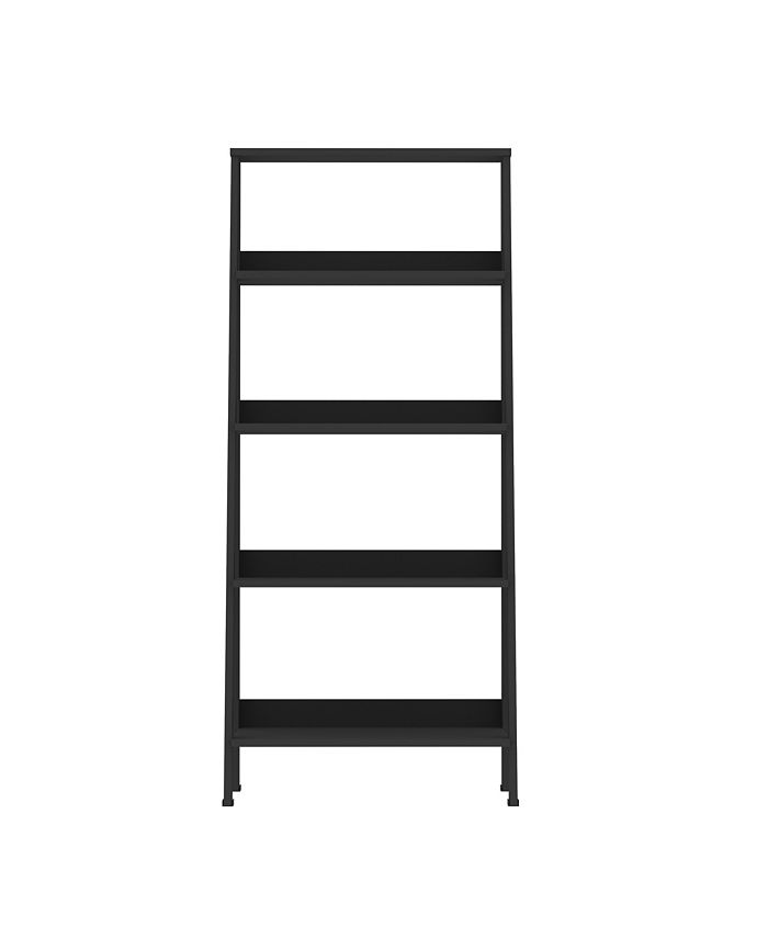 Walker Edison 55" Wood Ladder Bookshelf Black Macy's