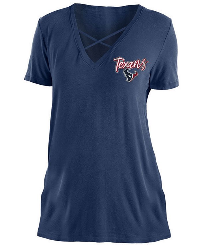 5th & Ocean Women's Houston Texans Cross V T-Shirt - Macy's