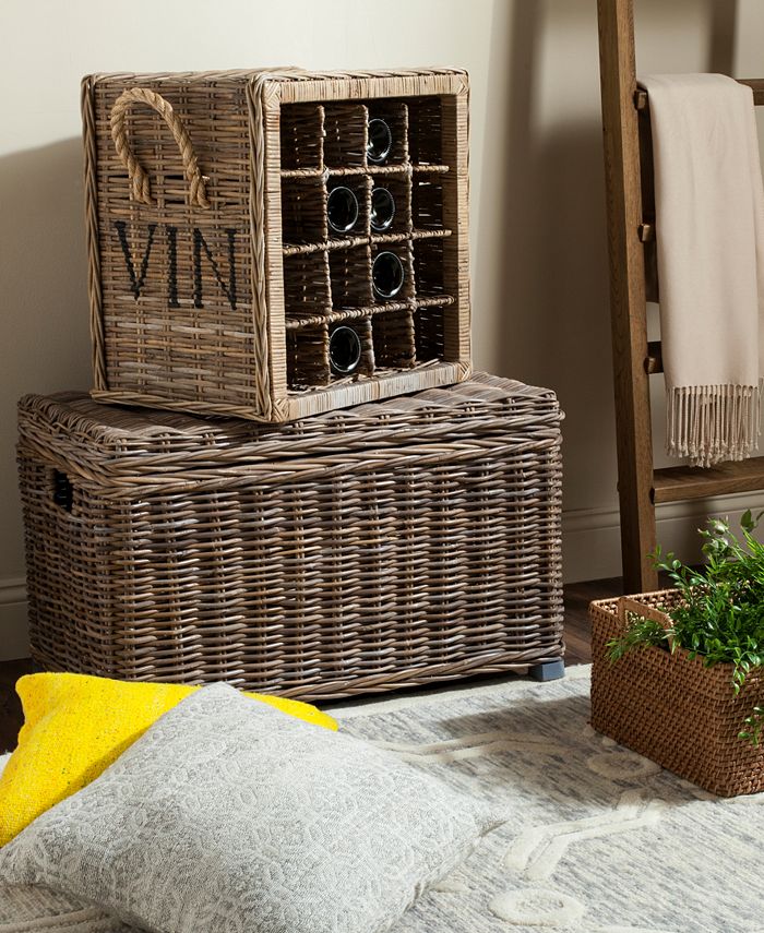 Safavieh Aziza 16Bottle Wicker Wine Rack Macy's