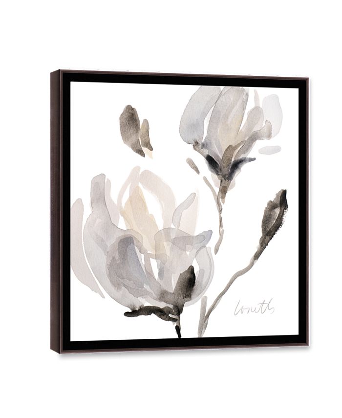 Artissimo Designs Tonal Magnolias I Framed Hand Embellished Canvas ...