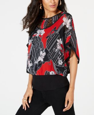 Thalia Sodi Printed Banded Bottom Top Created for Macy s Macy s