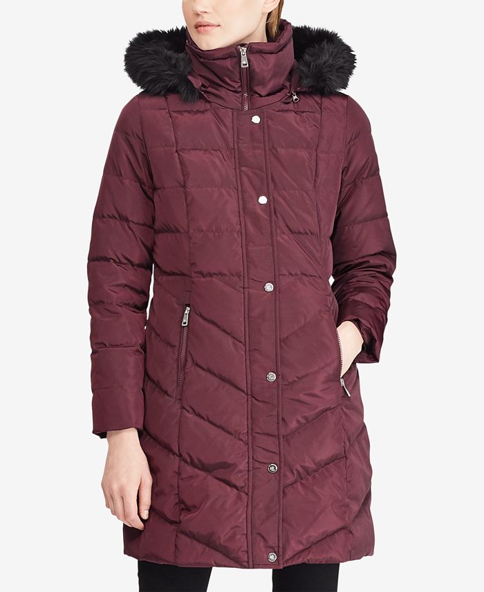 Lauren Ralph Lauren FauxFur Down Puffer Coat Macy's