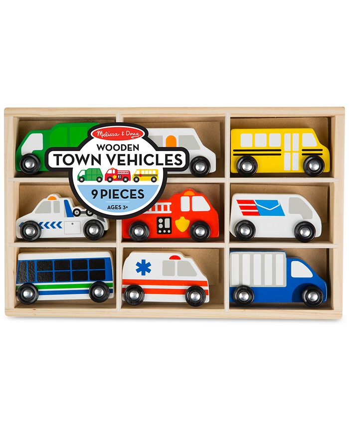 Melissa and Doug - Wooden Town Vehicles Set