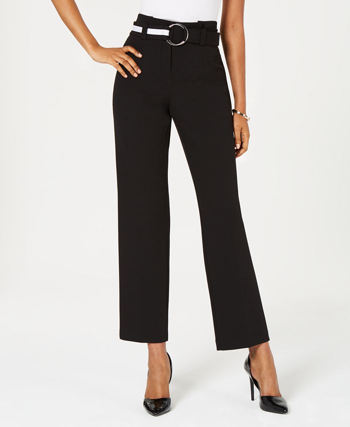 Alfani Belted Paper-Bag Pants, Created for Macy's - Macy's