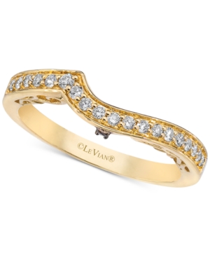 image of Le Vian Chocolatier Diamond Wave Band (1/5 ct. t.w.) in 14k Gold