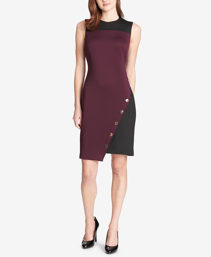 Tommy Hilfiger Colorblocked Asymmetrical Dress & Reviews - Dresses ...