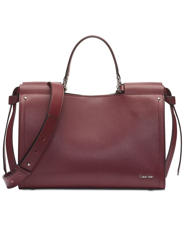Calvin Klein Callie Pebble Leather Tote & Reviews Handbags