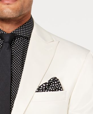 Sean John Men's Classic-Fit White Solid Tuxedo Jacket
