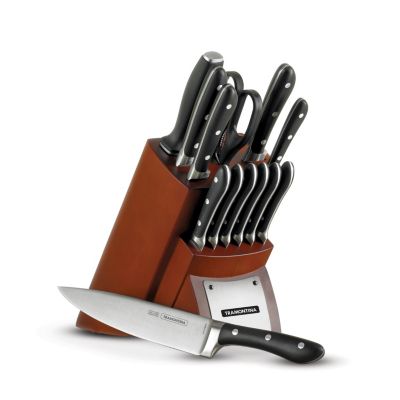 BONOMI SET COLTELLI DA TAVOLA E BISTECCA 6 PEZZI MANICO BIANCO