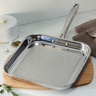 Signature 11-Inch Tri-Ply Clad Stainless Steel Grill Pan