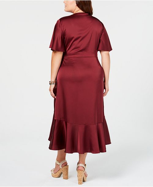 Soprano Trendy Plus Size Flounce Wrap Dress And Reviews Dresses Plus Sizes Macys 0848