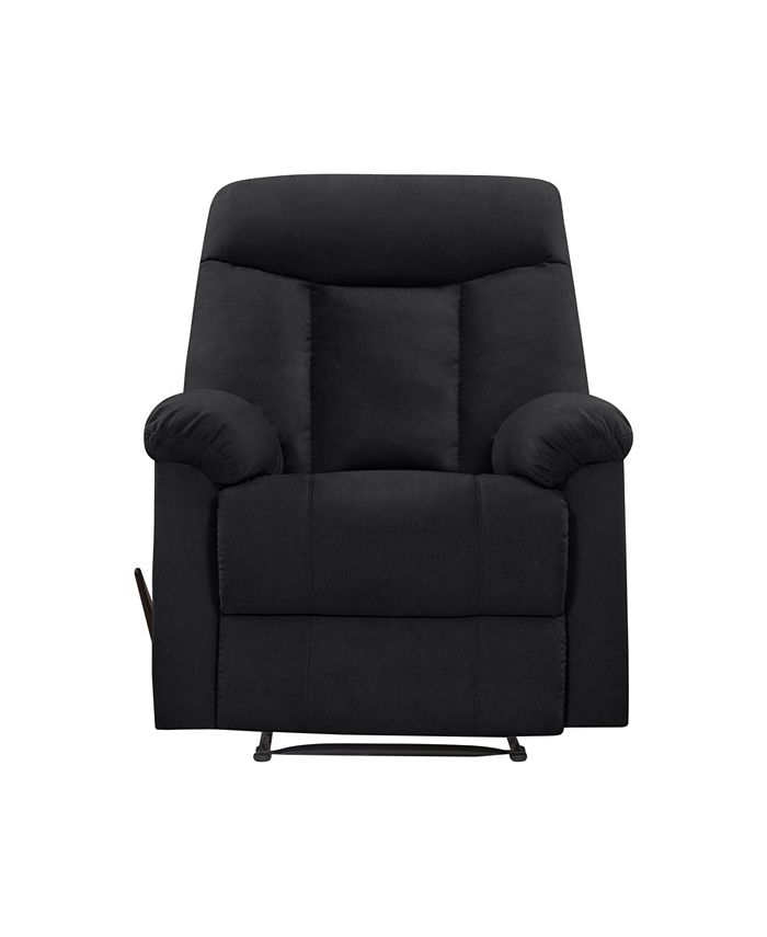 ProLounger Lamarc Wall Hugger Black Microfiber Recliner Macy's