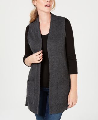 Karen Scott Open-Front Sweater Vest, Created for Macy's - Macy's