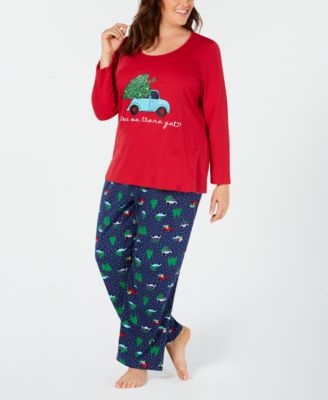 Family Pajamas - Matching  Plus Size Women's Are We There Yet Pajama Set, Created For Macy's