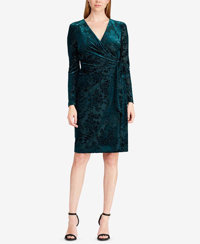 Ralph lauren new arrivals velvet wrap dress