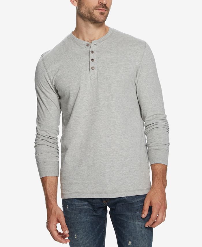 A weatherproof vintage Men's Long Sleeve Brushed Jersey Henley T-shirt