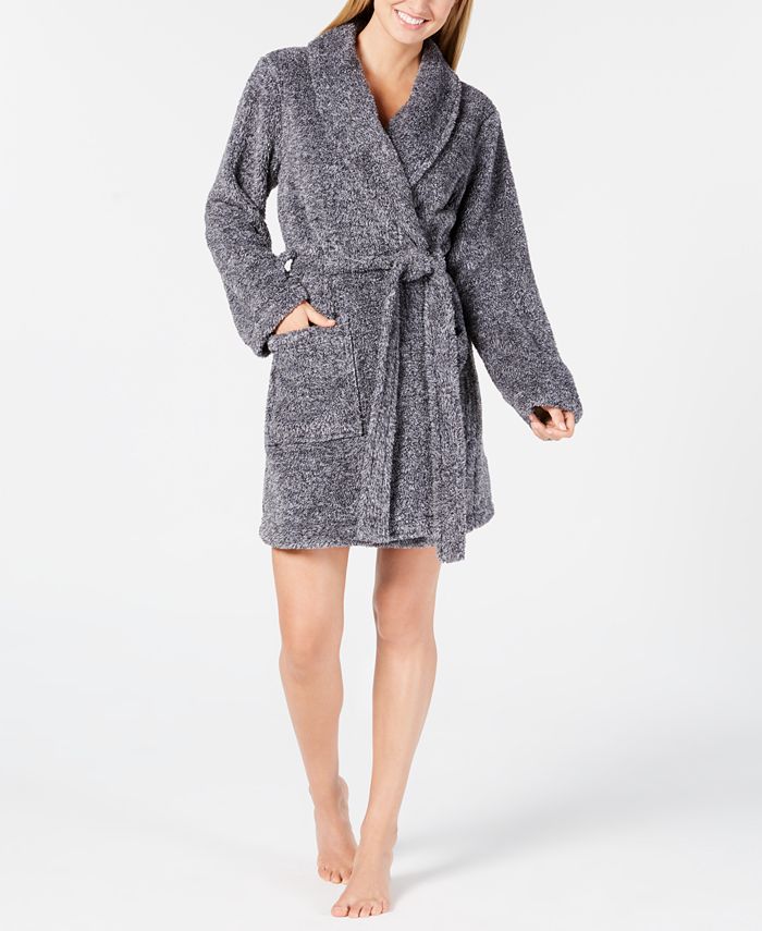 Jenni Embroidered Short Wrap Robe, Created for Macy's - Macy's