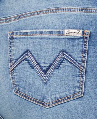 Seven7 Jeans Trendy Plus Size Cuffed Slim-Straight-Leg Jeans