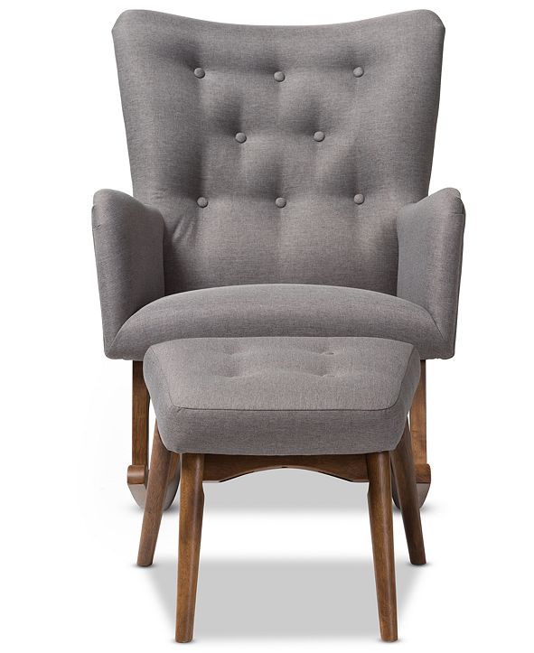 Furniture Waldmann Rocking Chair & Ottoman Set, Quick Ship & Reviews - Furniture - Macy's
