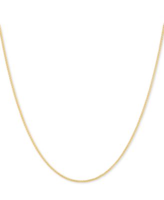 Macy's - Sliding Bead Adjustable Wheat Link 22" Chain Necklace in 14k Gold