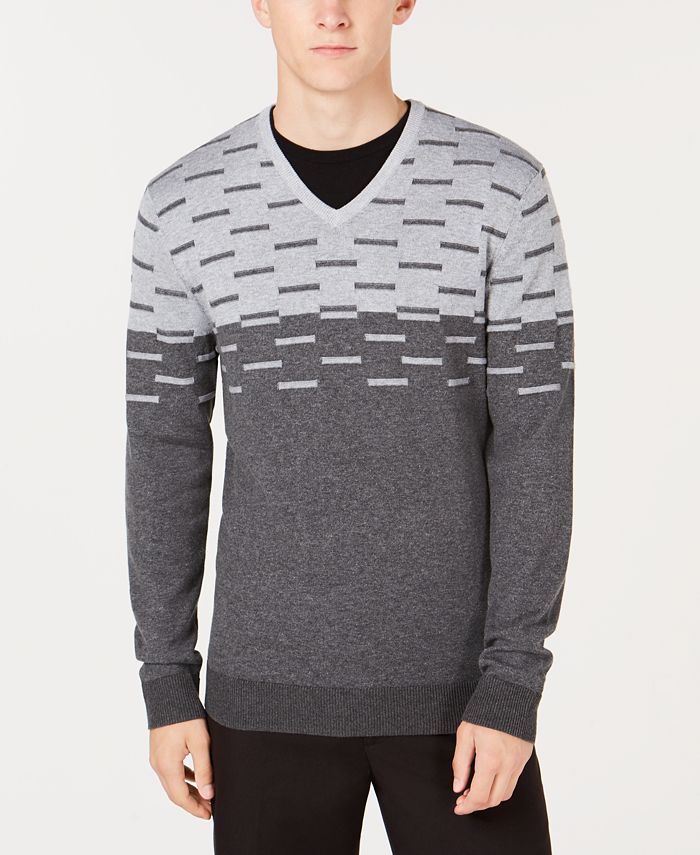 Alfani Men's Colorblocked Dash Sweater, Created for Macy's - Macy's