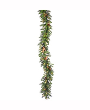 Vickerman 50' Cheyenne Artificial Christmas Garland With 300 Warm White Led Lights In Green