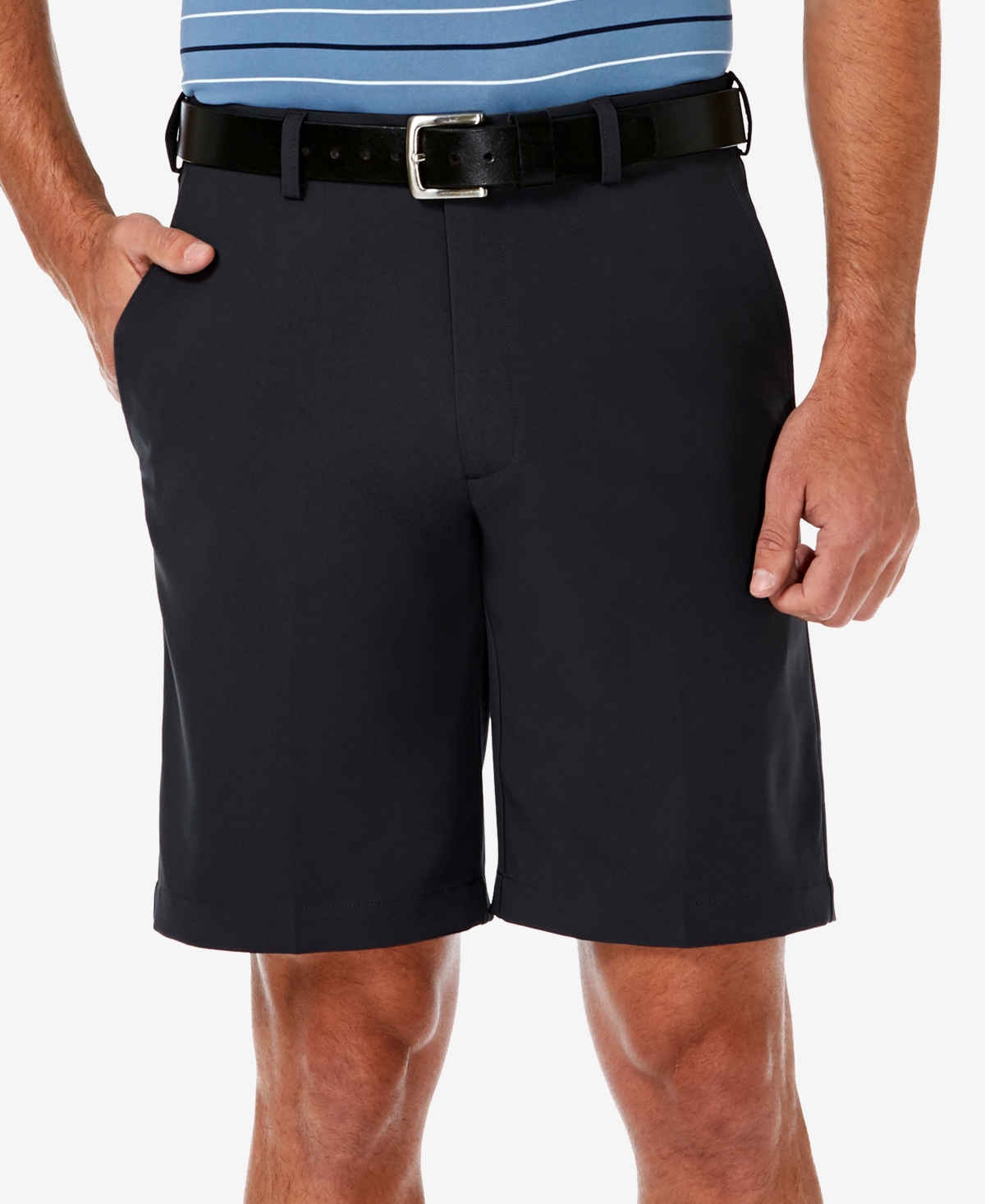Men's Cool 18 Pro Flat Front Classic-Fit 9.5" Shorts - Black