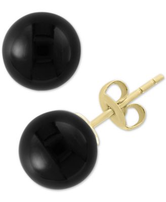 EFFY&reg; Onyx (10mm) Stud Earrings in 14k Gold