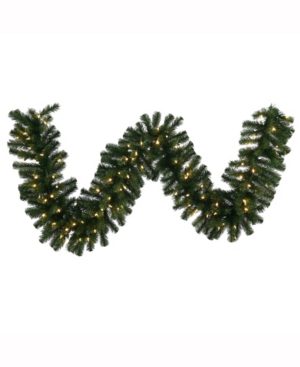 Vickerman 50' Douglas Fir Artificial Christmas Garland With 400 Warm White Led Lights In Green