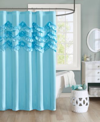 Intelligent Design - Aurora 72" x 72" Ruffle Shower Curtain