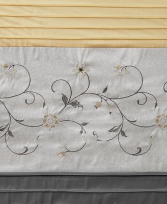 Serene Floral Embroidered Shower Curtain, 72" x  72"