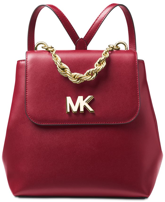 Michael Kors Women's Red Leather Backpack