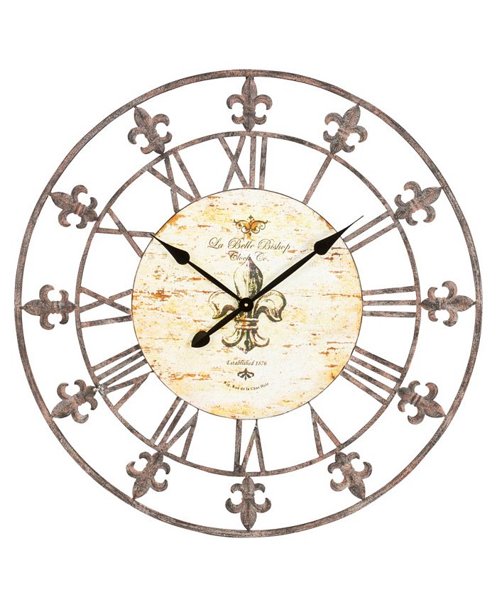 Aspire Home Accents 36" Wrought Iron Wall Clock Macy's