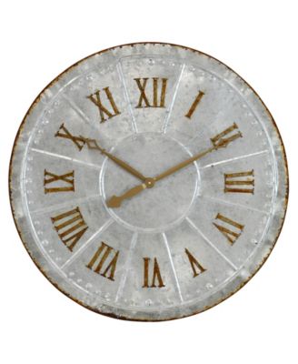 Aspire Home Accents - Lambert Galvanized Metal Wall Clock