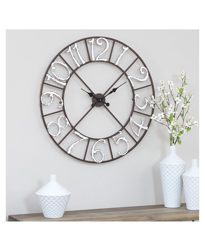 Aspire Home Accents Zandra Metal Wall Clock Macy's