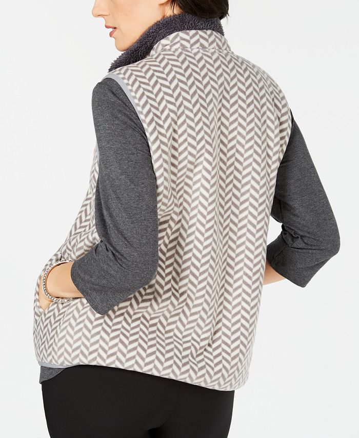 Karen Scott Petite Chevron-Print Vest, Created for Macy's - Macy's