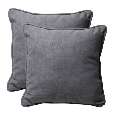 Pillow Perfect - Rave Graphite 18.5-inch Throw Pillow (Set of 2)