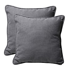 Rave Graphite 18.5" Throw Pillow, Set of 2