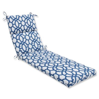 Pillow Perfect - Nunu Geo Ink Blue Chaise Lounge Cushion