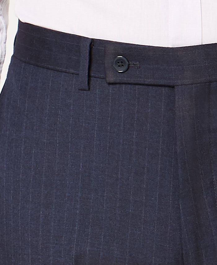 Calvin Klein Men's Slim-Fit Stretch Blue Pinstripe Suit & Reviews ...