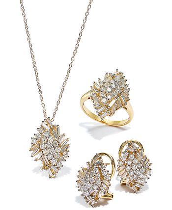 Wrapped in Love - Diamond Cluster Pendant Necklace (1 ct. t.w.) in 14k Gold