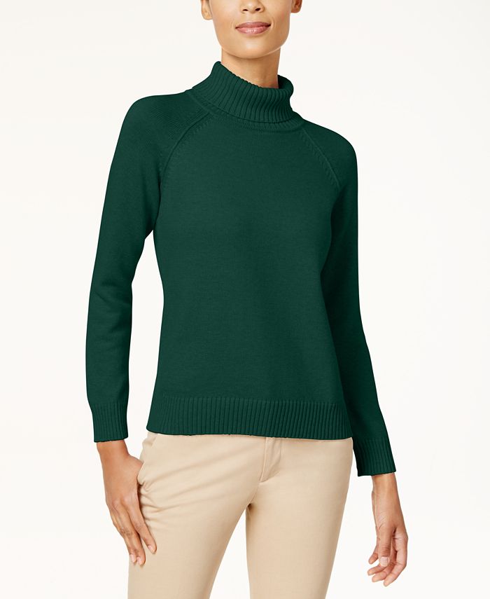 Karen Scott Cotton Turtleneck Sweater, Created for Macy's - Macy's