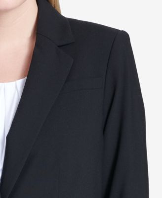 Plus Size One-Button Blazer 