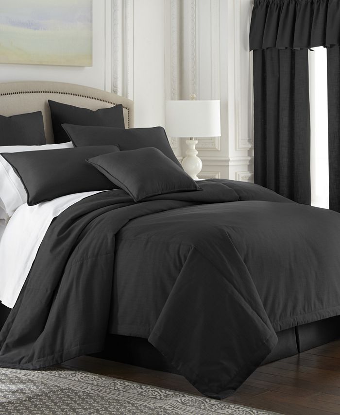 Colcha Linens Cambric Black ComforterKing/California King Macy's